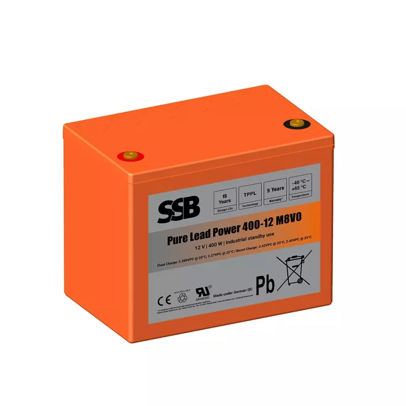 SSB Battery Pure Lead Power 400-12 M8V0