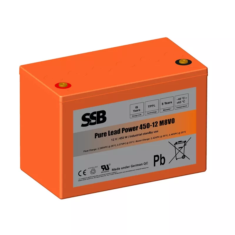 SSB Battery Pure Lead Power 450-12 M8V0