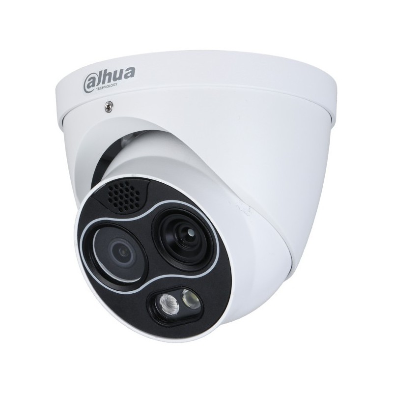 Dahua IP-Thermal-Eyeball-Kamera, 4MP, 2/2 mm, IR 30m, IP67, weiß