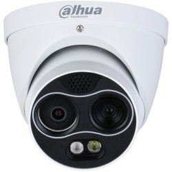 Dahua IP-Thermal-Eyeball-Kamera, 4MP, 3,5/4 mm, IR 30m, IP67, weiß