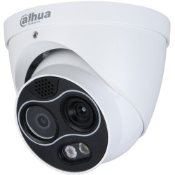 Dahua IP-Thermal-Eyeball-Kamera, 4 MP, 3,5/4 mm, IR 30 m, IP67, weiß