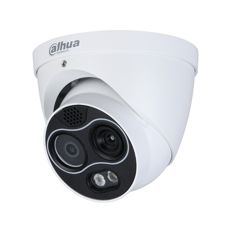 Dahua IP-Thermal-Eyeball-Kamera, 4 MP, 3,5/4 mm, IR 30 m, IP67, weiß