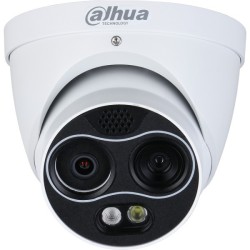 Dahua IP-Thermal-Eyeball-Kamera, 4 MP, 3,5/4 mm, IR 30 m, IP67, weiß