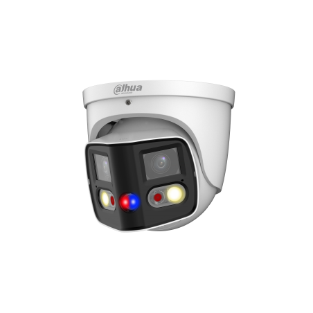 IP-Dual-Lens-Eyeball-Kamera, 2 x 4 MP, TiOC, Splicing, 2,8 mm, IR 25 m, IP67, weiß