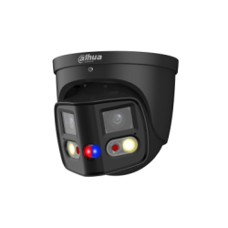 IP-Dual-Lens-Eyeball-Kamera, 2 x 4 MP, TiOC, Splicing, 2,8 mm, IR 25 m, IP67, schwarz