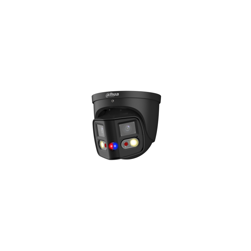 IP-Dual-Lens-Eyeball kamera, 2 x 4 MP, TiOC, Splicing, 2,8 mm, IR 25 m, IP67, črna