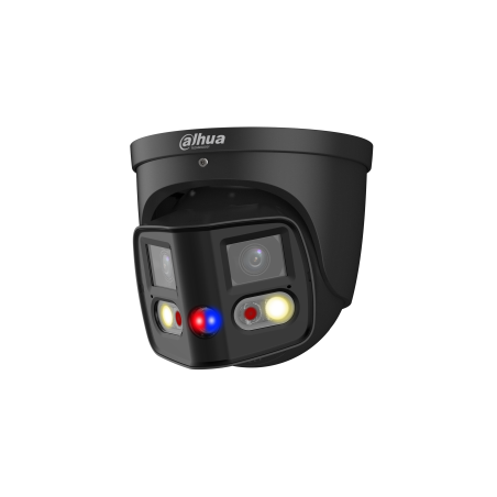 IP-Dual-Lens-Eyeball-Kamera, 2 x 4 MP, TiOC, Splicing, 2,8 mm, IR 25 m, IP67, schwarz