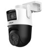 IP-WLAN-PT-Dome kamera, 2 x 3 MP, 2,8/6 mm, IR 30/50 m, IP66, bela
