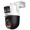 IP-WLAN-PT-Dome kamera, 2 x 3 MP, 2,8/6 mm, IR 30/50 m, IP66, bela