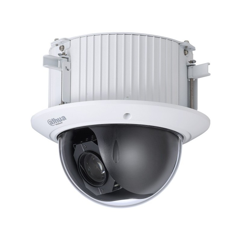 Dahua IP-PTZ-Dome-Kamera, 2MP, 4,8-120mm, IK10, weiß, Unterputz