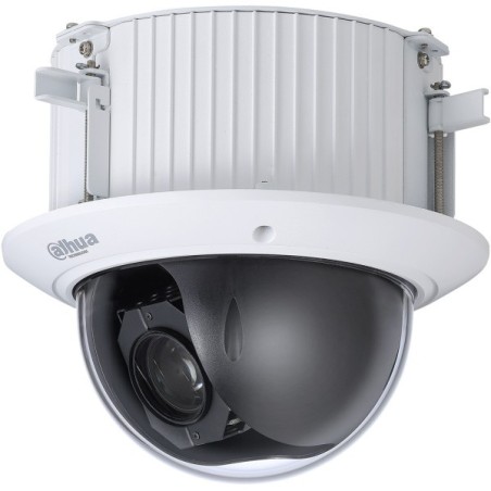 Dahua IP-PTZ-Dome-Kamera, 2MP, 4,8-120mm, IK10, weiß, Unterputz
