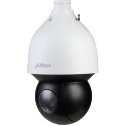 Dahua IP-PTZ-Dome-Kamera, 4 MP, 5,4 - 135 mm, IR 150 m, IP67, IK10, weiß