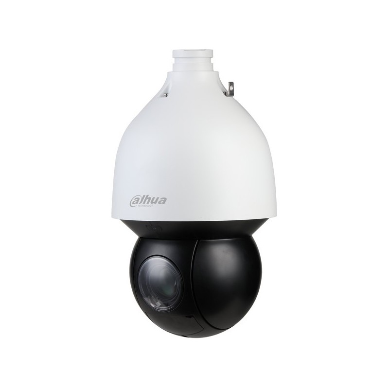 Dahua IP-PTZ-Dome-Kamera, 4 MP, 5,4 - 135 mm, IR 150 m, IP67, IK10, weiß
