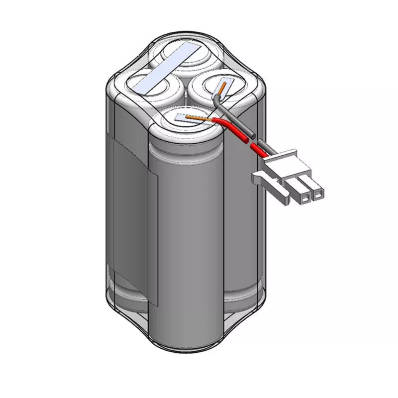 Akumulatorski paket 4,8 V 1200 mAh NiMH F2x2 dvojna vrsta/polovično zamaknjena