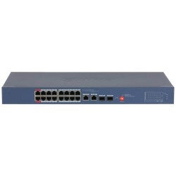 PoE-Switch, 18 Ports, 16 Ports PoE, 2 Ports SFP, 250 m, cloud managed, Desktop, Rack