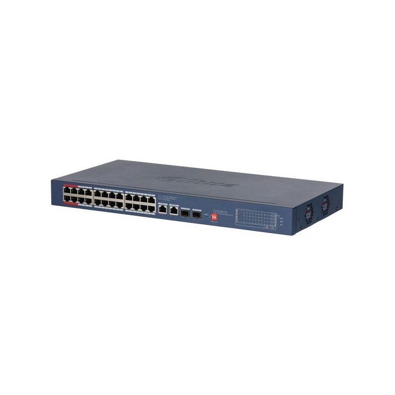 PoE-Switch, 28 Ports, 24 Ports PoE, 2 Ports SFP, 250 m, cloud managed, Desktop, Rack