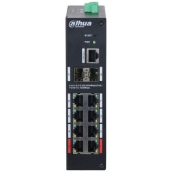 PoE-Switch, 10 Ports, 8 Ports PoE, 250 m, managePoE-Switch, 10 Ports, 8 Ports PoE, 2 Ports SFP, 250 m, managed, Desktop