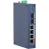 PoE-stikalo, 6 vrat, 4 vrata PoE, 2 vrati SFP, 250 m, upravljanje v oblaku, IP30, IK06, namizni, DIN-Letev