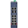 PoE-Switch, 12 Ports, 8 Ports PoE, 2 Ports SFP, 250 m, cloud managed, IP30, IK06, Desktop, DIN-Schiene