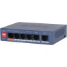 PoE-Switch, 6 Ports, 4 Ports PoE, 250 m, cloud managed, Desktop, Wand