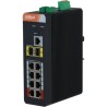 PoE-Switch, 10 Ports, 8 Ports PoE, 2 Ports SFP, 250 m, managed, Desktop, DIN-Schiene