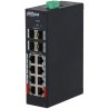 PoE-stikalo, 12 vrat, 8 vrat PoE, 250m, upravljano, namizni, DIN-letev