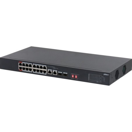 PoE-Switch, 18 Ports, 16 Ports PoE, 250m, unmanaged, Desktop, Rack