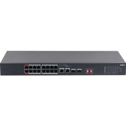 PoE-Switch, 18 Ports, 16 Ports PoE, 250m, unmanaged, Desktop, Rack