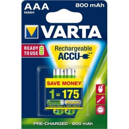 VARTA RECHARGE ACCU Power AAA 800mAh Blister 2