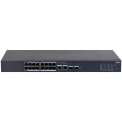 PoE-Switch, 18 Ports, 16 Ports PoE, 2 Ports SFP, 250 m, cloud managed, Desktop, Rack