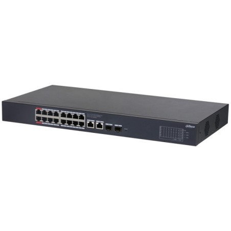 PoE-Switch, 20 Ports, 16 Ports PoE, 2 Ports SFP, 250 m, cloud managed, Desktop, Rack