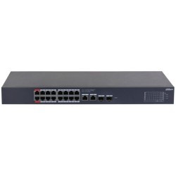PoE-Switch, 20 Ports, 16 Ports PoE, 2 Ports SFP, 250 m, cloud managed, Desktop, Rack