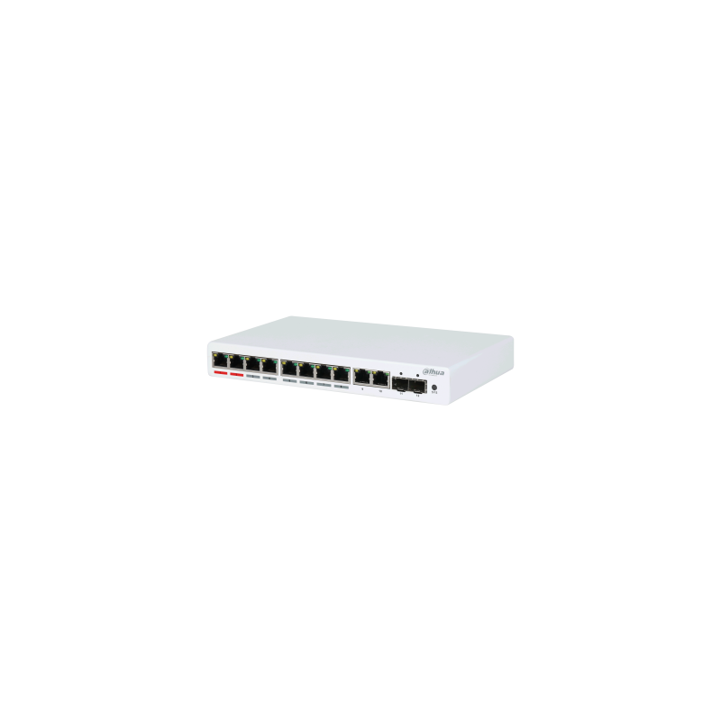 Dahua PoE-Switch, 12 Ports, 8 Ports PoE, 250 m, managed, Desktop, Wand