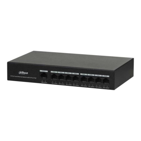 PoE-Switch, 9 Ports, 8 Ports PoE, unmanaged