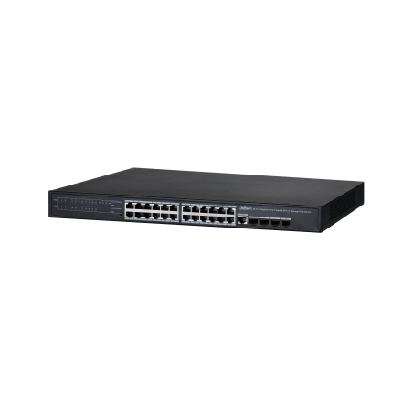 24-Port PoE Switch, managed, 24x PoE-Ports, 370W