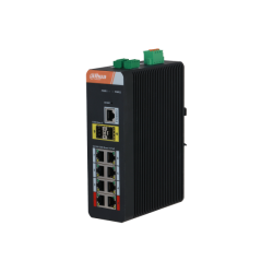 10-Port-Industrie-Switch mit 8-Port-PoE