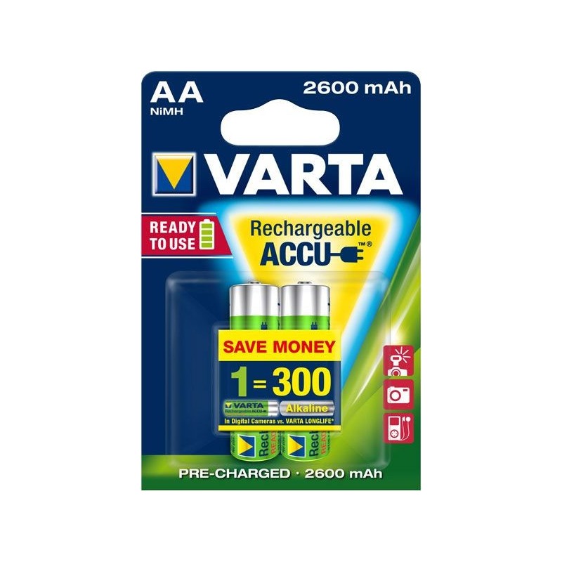 VARTA RECHARGE ACCU Power AA 2600 mAh PAK 2 kosa