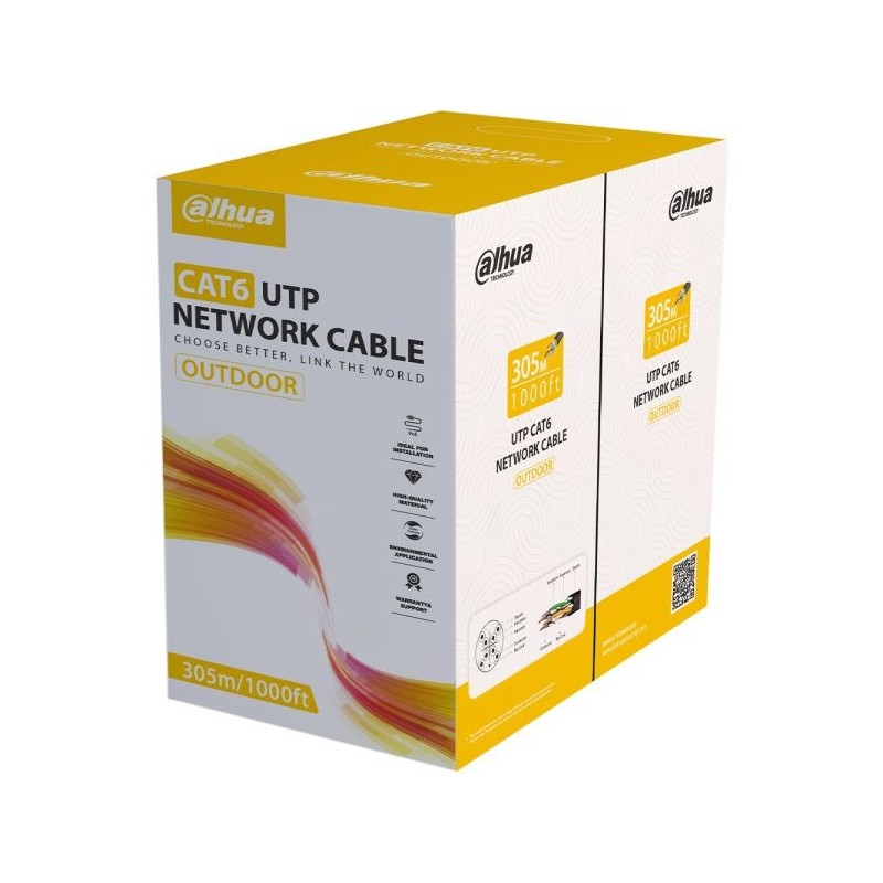 CAT6-UTP-Kabel 305 m, schwarz