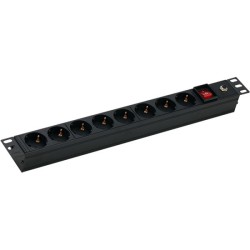 Dahua razdelilnik za električno napajanje za 19" ohišje, črn
