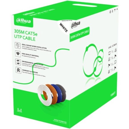 Dahua CAT5e UTP Kabel, 305m, Kupfergehalt 22 - 31%, weiß