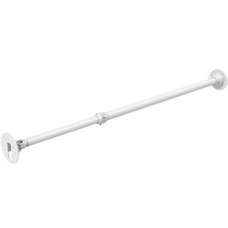 Deckenstangenhalterung, Länge 1030 - 1800 mm, Metall, Stahl, weiß