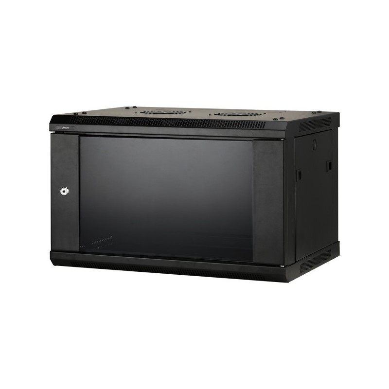 19" Netzwerkschrankgehäuse, 6U, schwarz