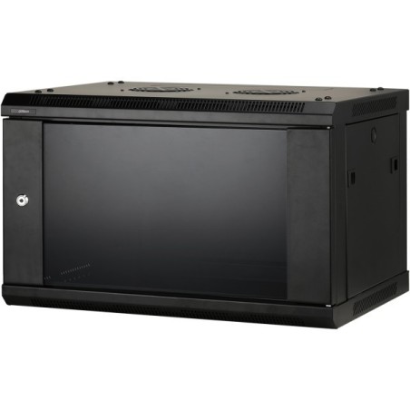 19" Netzwerkschrankgehäuse, 6U, schwarz