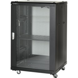 19" Netzwerkschrankgehäuse, 18U, schwarz