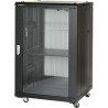 19" Netzwerkschrankgehäuse, 18U, schwarz