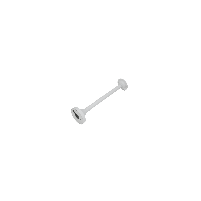 Decken-Stangenhalterung, Länge 475 - 800 mm, Metall, weiß