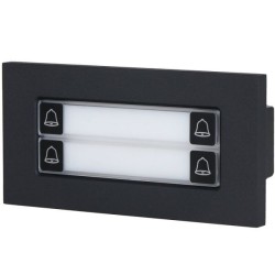 Erweiterung Klingel-Modul, 4 Tasten, IP65, IK07, schwarz
