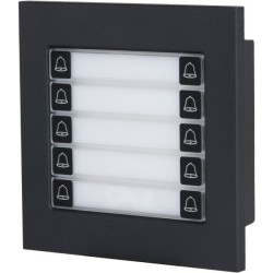 Razširitveni modul za zvonjenje, 10 tipk, IP65, IK07, črn