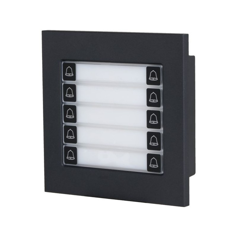 Erweiterung Klingel-Modul, 10 Tasten, IP65, IK07, schwarz