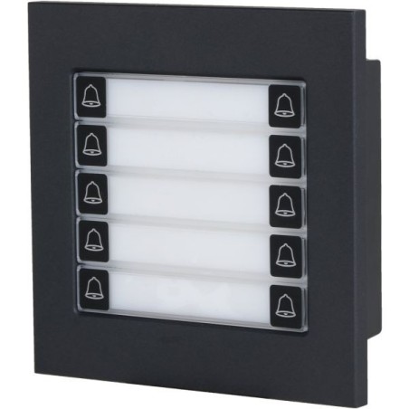Erweiterung Klingel-Modul, 10 Tasten, IP65, IK07, schwarz